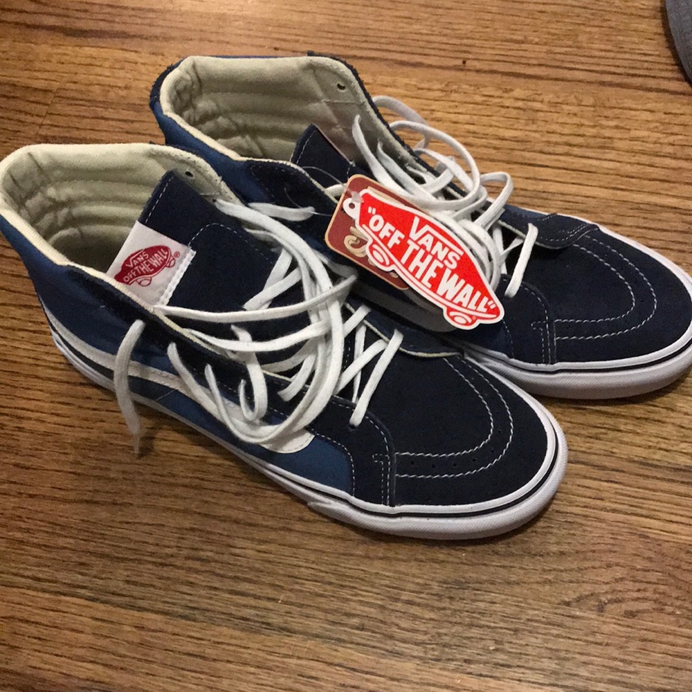 blue vans slim sk8-hi